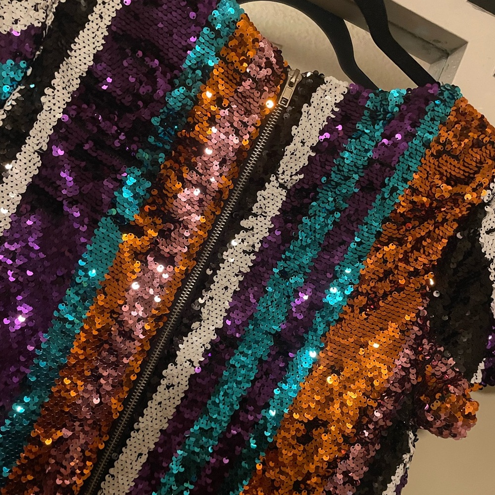 Karlie Black Dress with Colorful Sequins